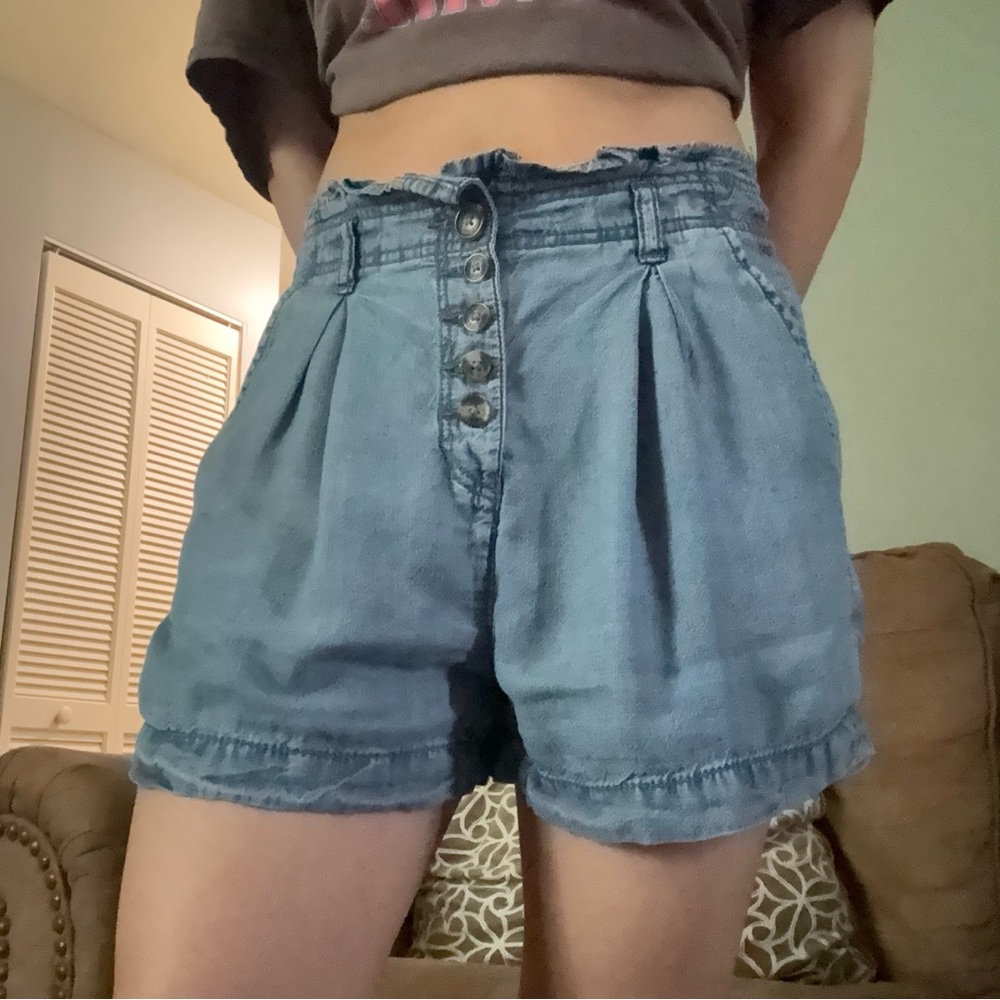 American Eagle Outfitters High Waist Blue Shorts
